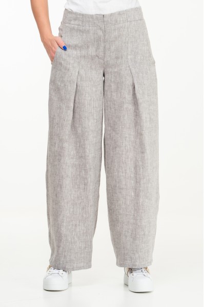 Grey linen 2024 trousers womens